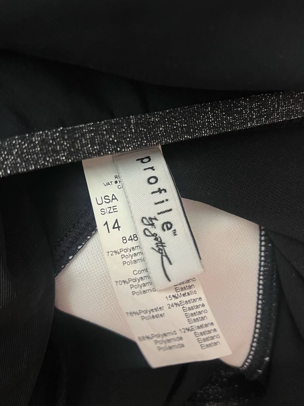 NWT Profile by Gottex Stargazer One Shoulder One Piece Swimsuit Size 14 - Picture 11 of 11